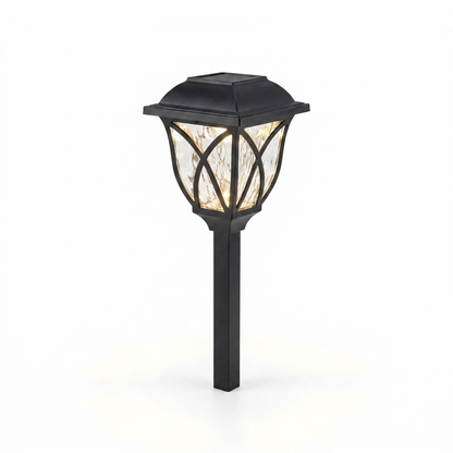 Solar pathway lights, six-pack with ground stakes