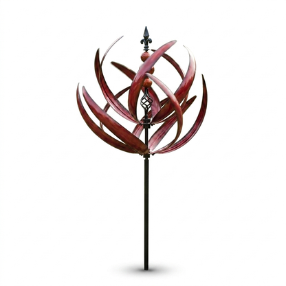 Elegant garden wind chimes with metal tubes and a wooden striker