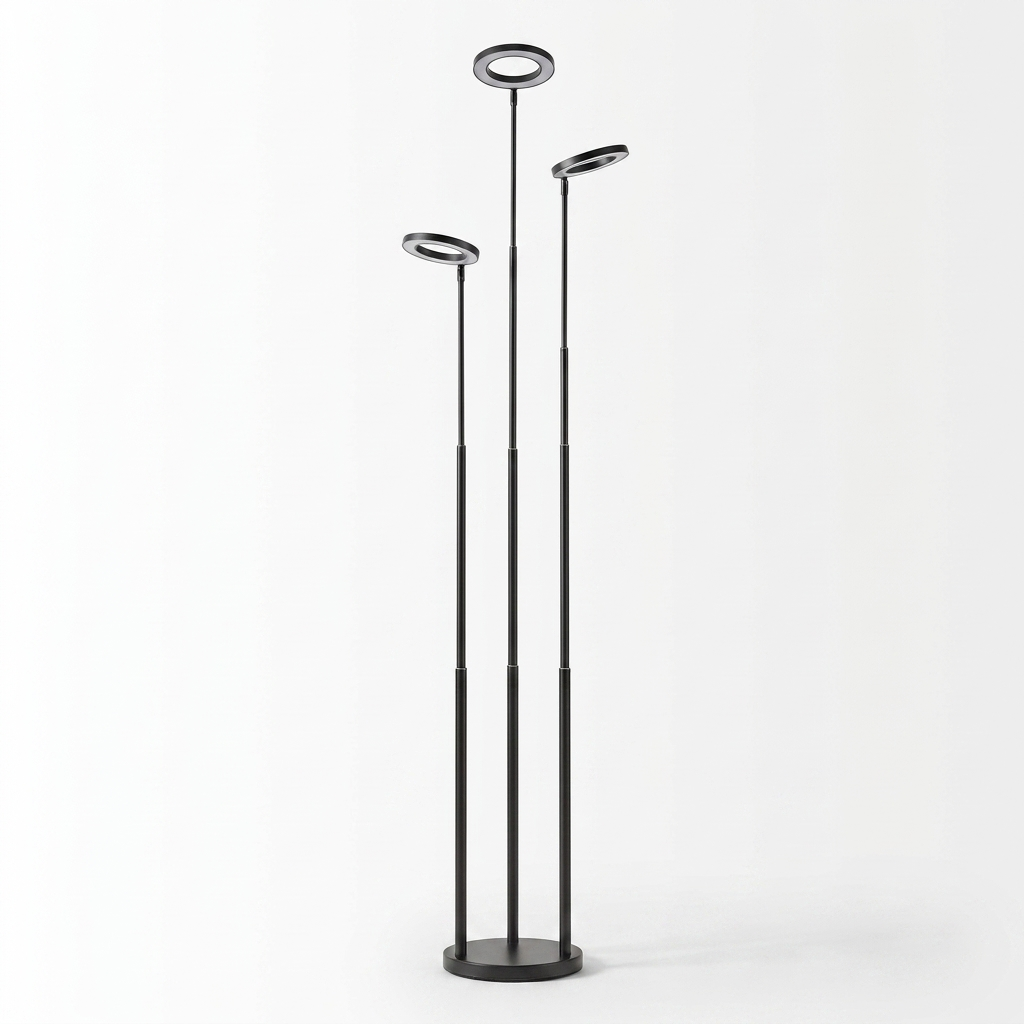 Indoor plant grow light with a clip mount and flexible arms