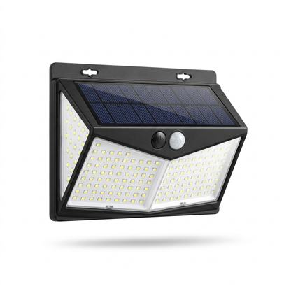 Modern outdoor solar light with a slim upright body
