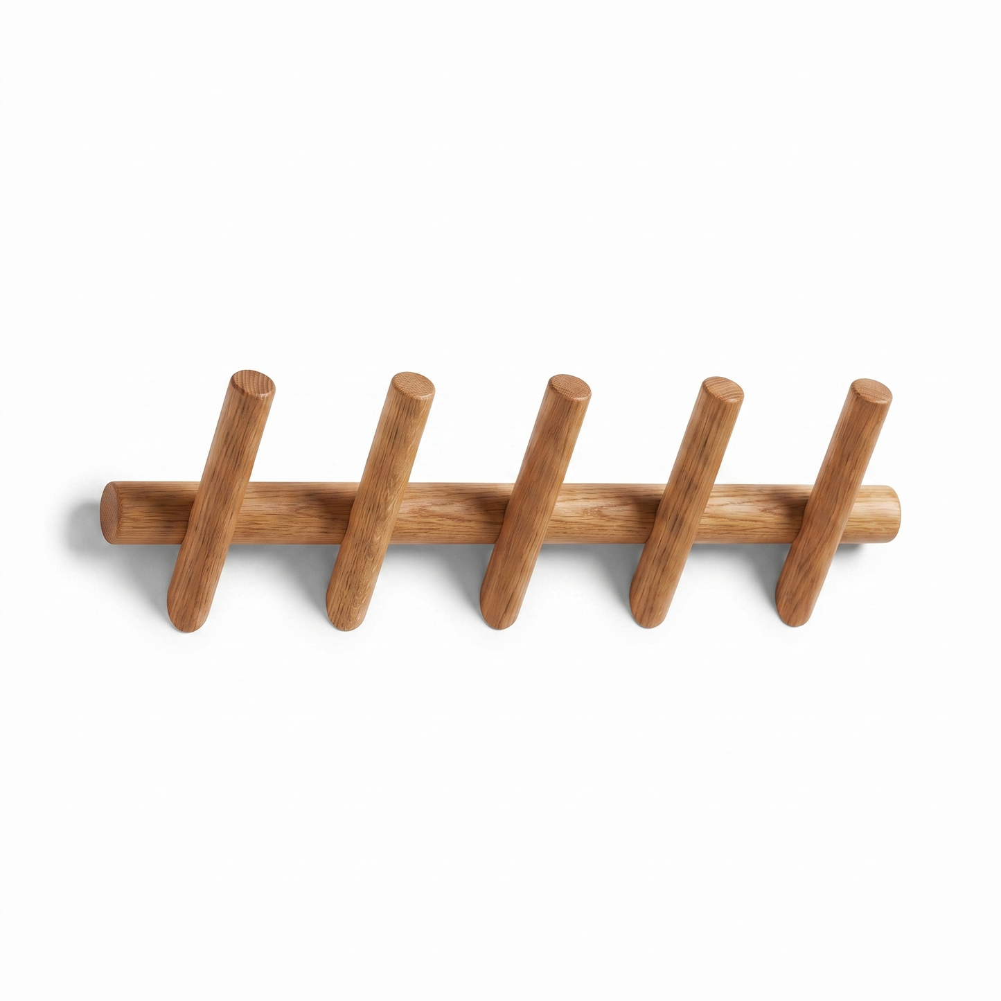 Scandinavian Oak Wall Rack