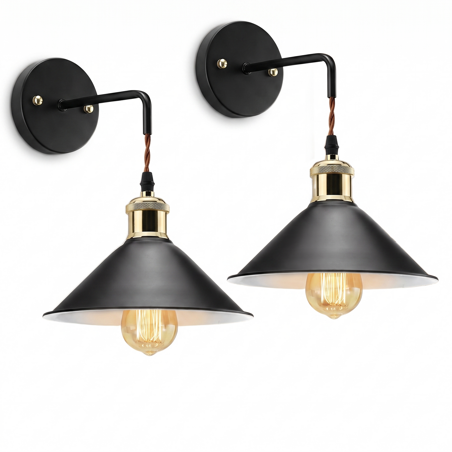 Industrial Oil-Rubbed Metal Wall Sconce