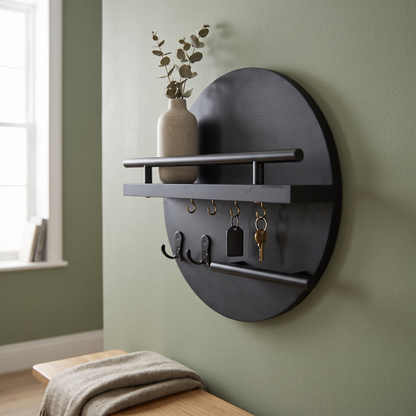Round Wooden Key Holder lifestyle