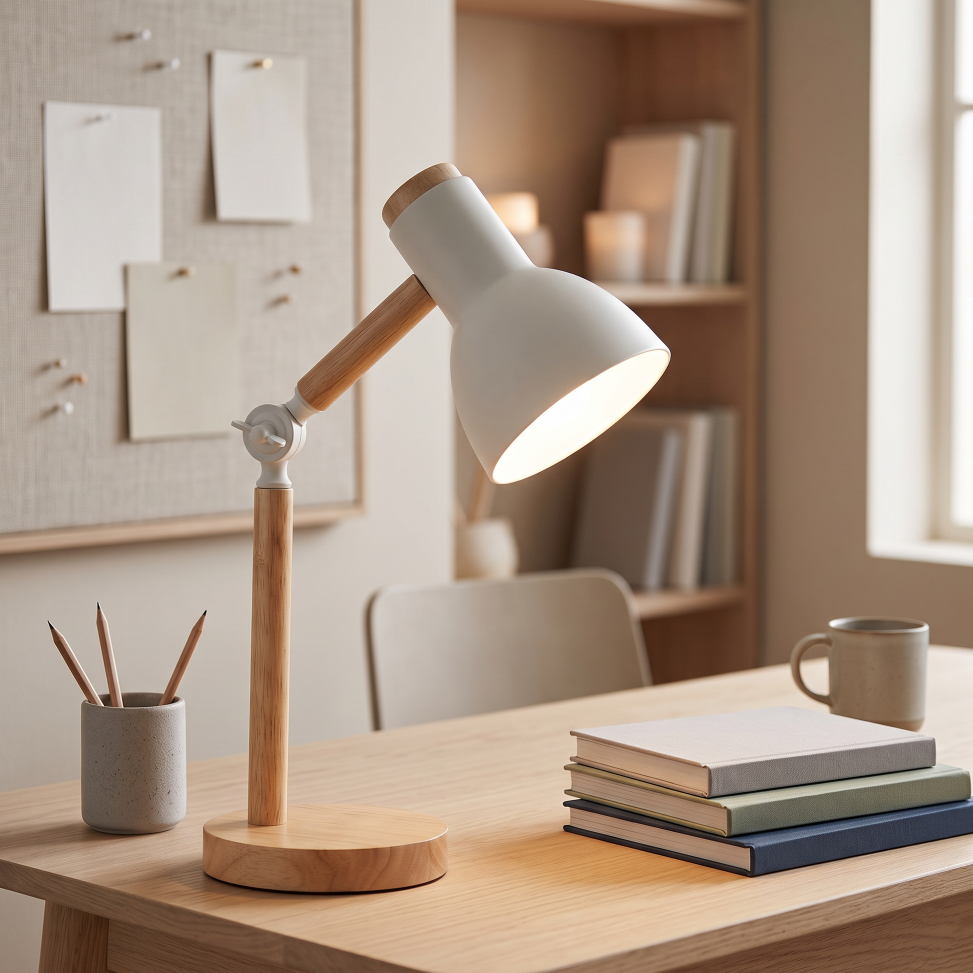 Nordic Wooden Desk Lamp lifestyle