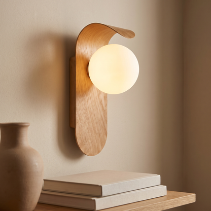 Scandinavian Minimalist LED Wall Lamp by Same Side — mounted on a wall, lifestyle photo 2