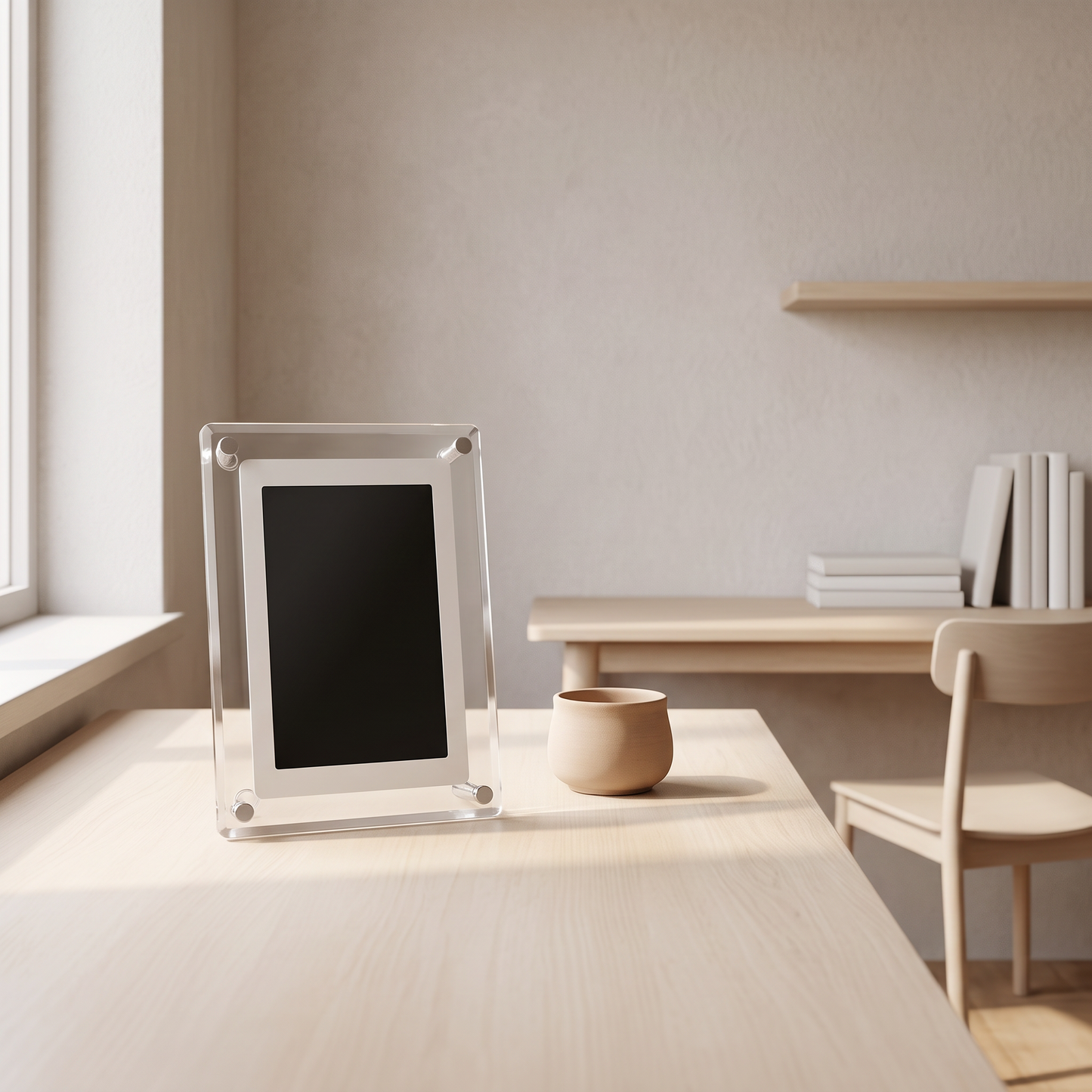 Acrylic Digital Photo Frame by Same Side — styled in a room, lifestyle photo 3