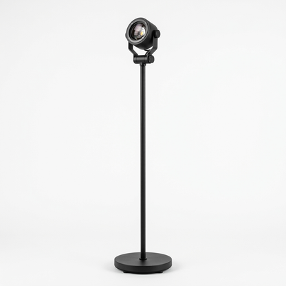 Sunset projection floor lamp on white background