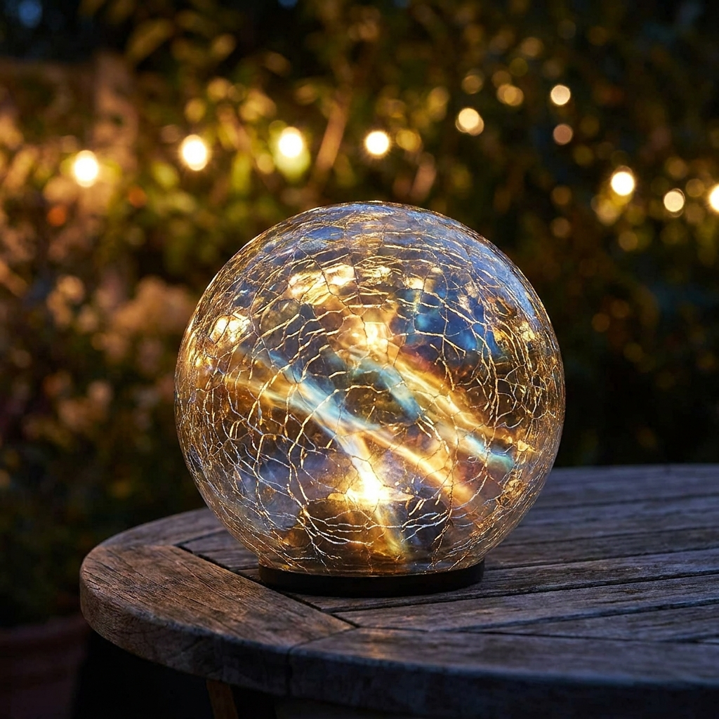 Crackle Glass Stake Lights lifestyle 2