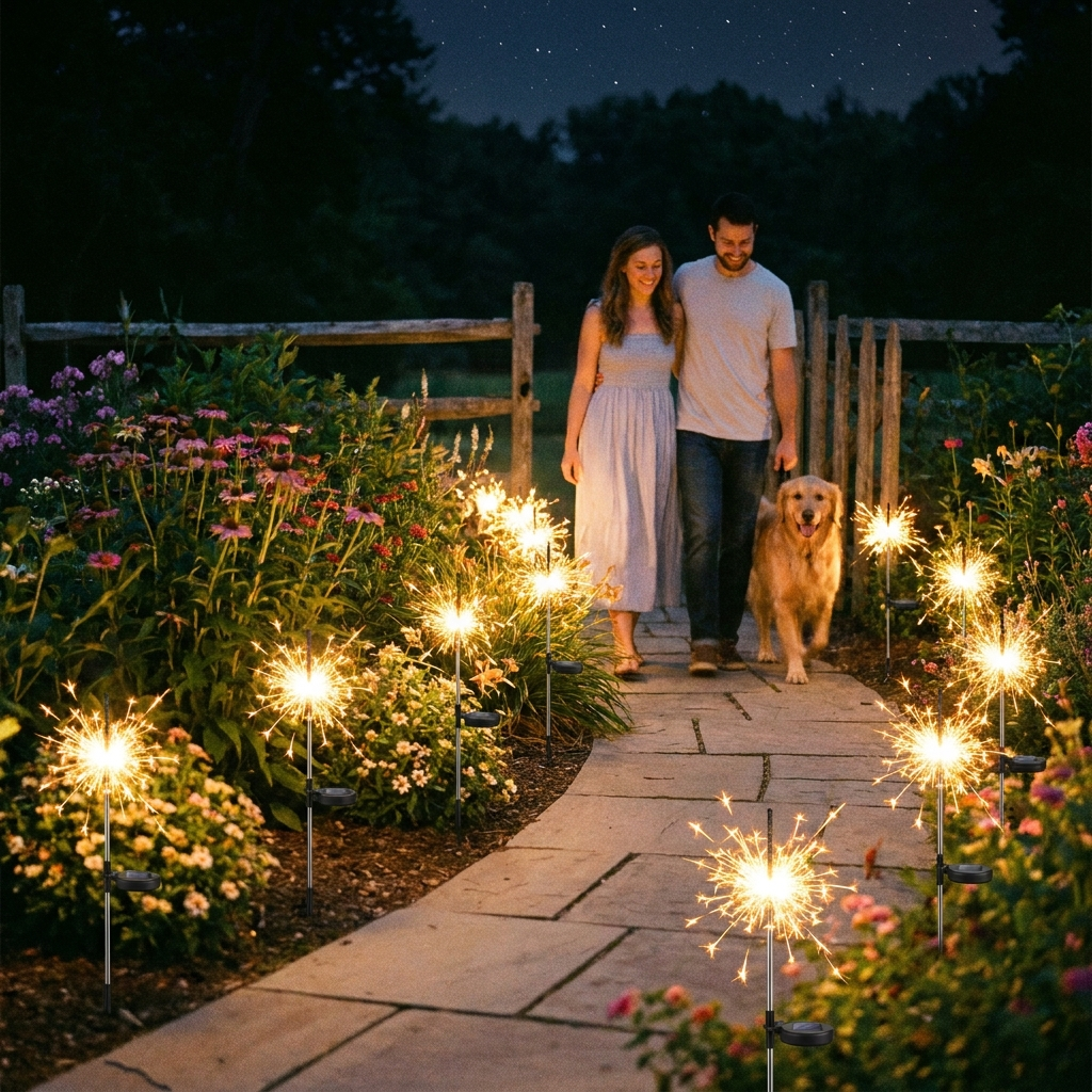 Sparkler Path Lights lifestyle 1
