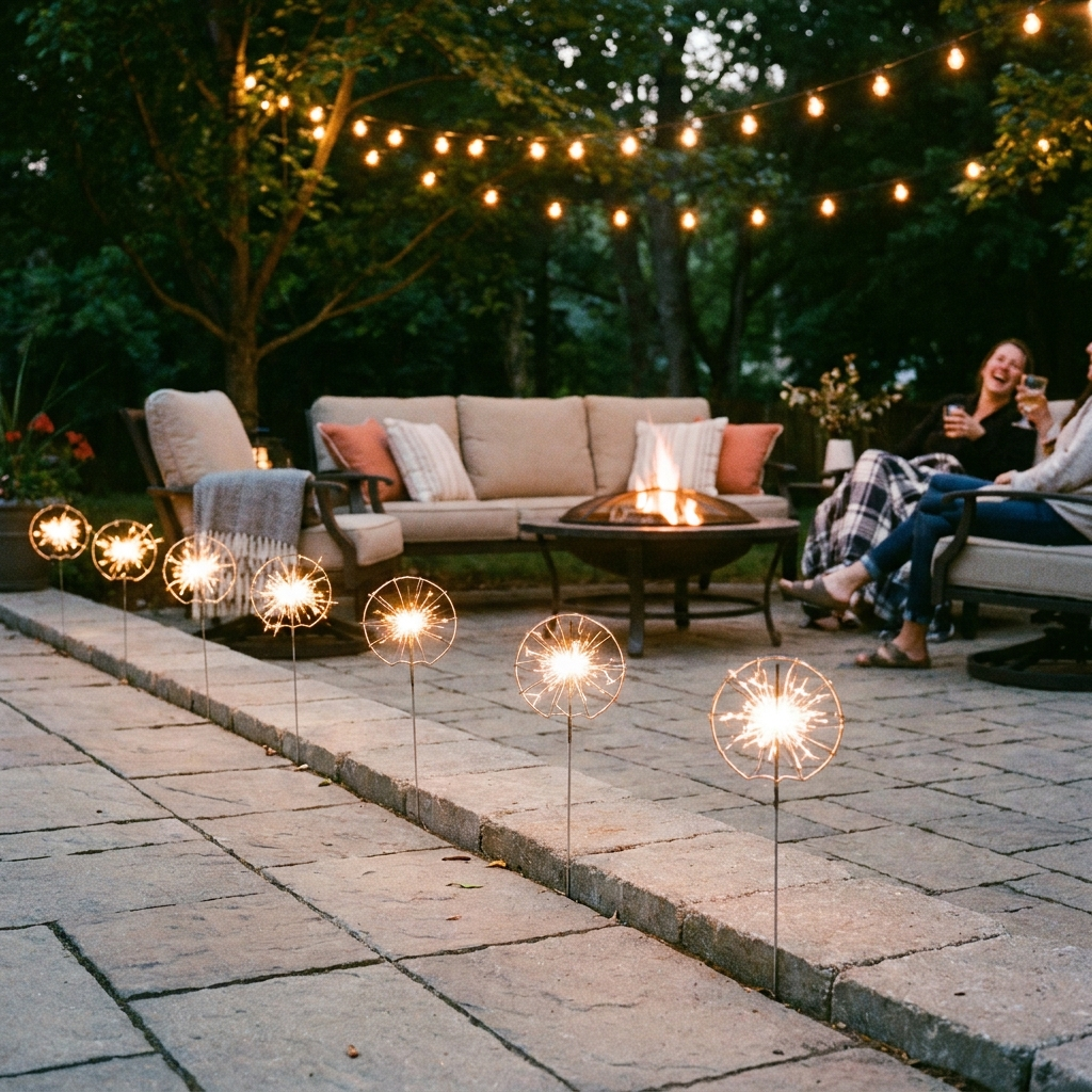 Sparkler Path Lights lifestyle 3