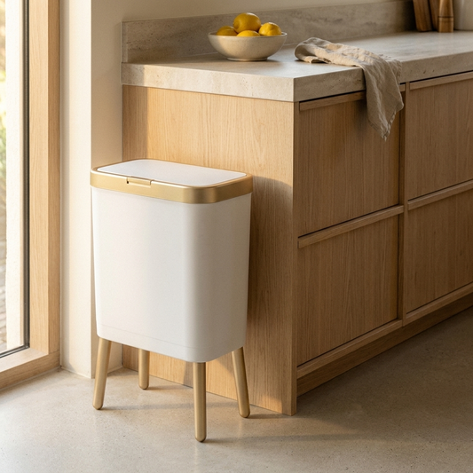 15L odour-sealing kitchen trash can in a modern kitchen